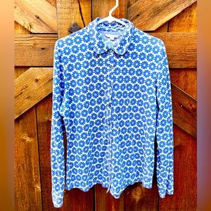 Boden cotton knit button down Size 14